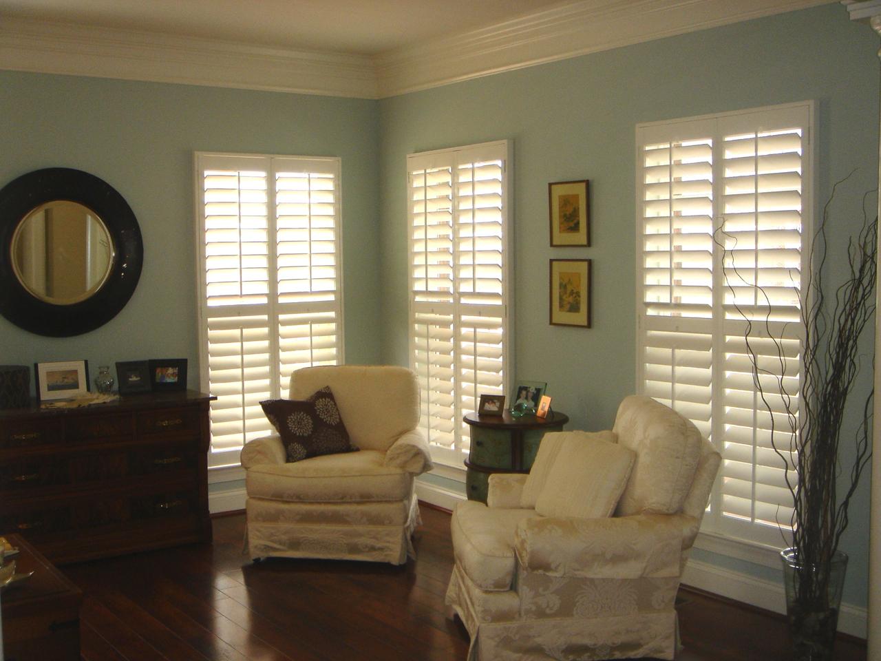 interior shutters on bedroom windows