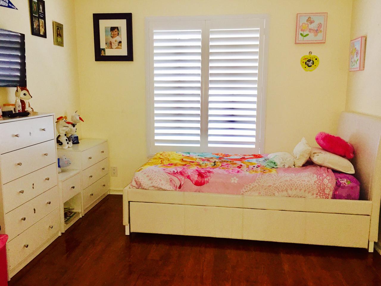 interior shutters on bedroom windows