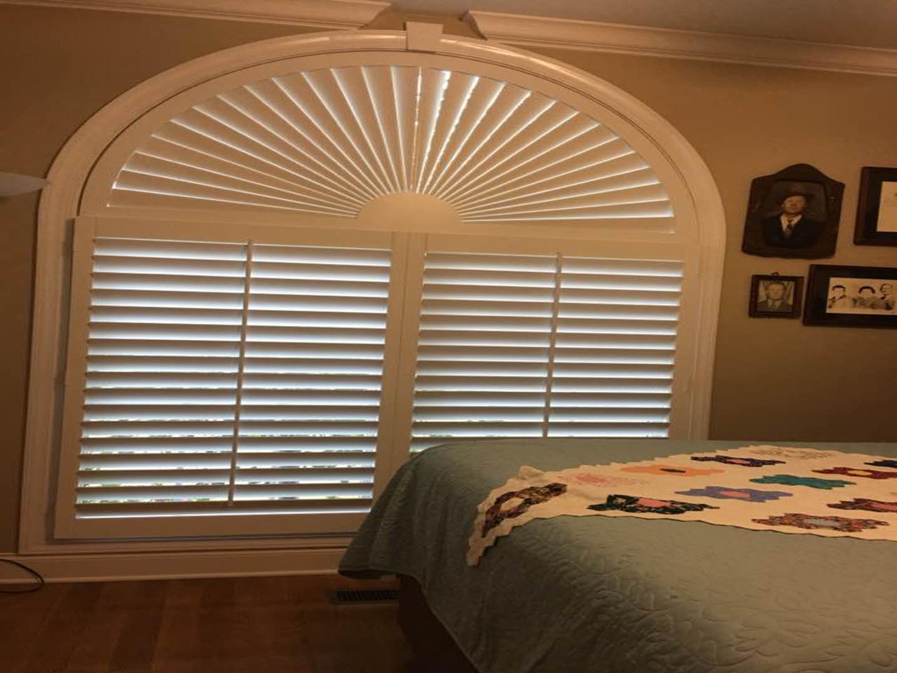 interior shutters on bedroom windows