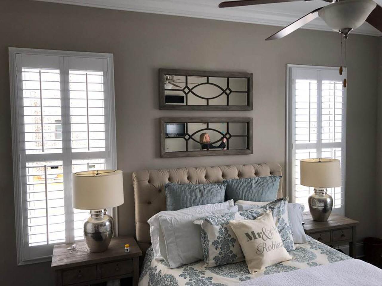 interior shutters on bedroom windows