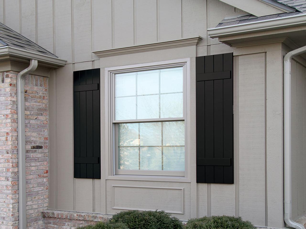 Black board and batten shutters