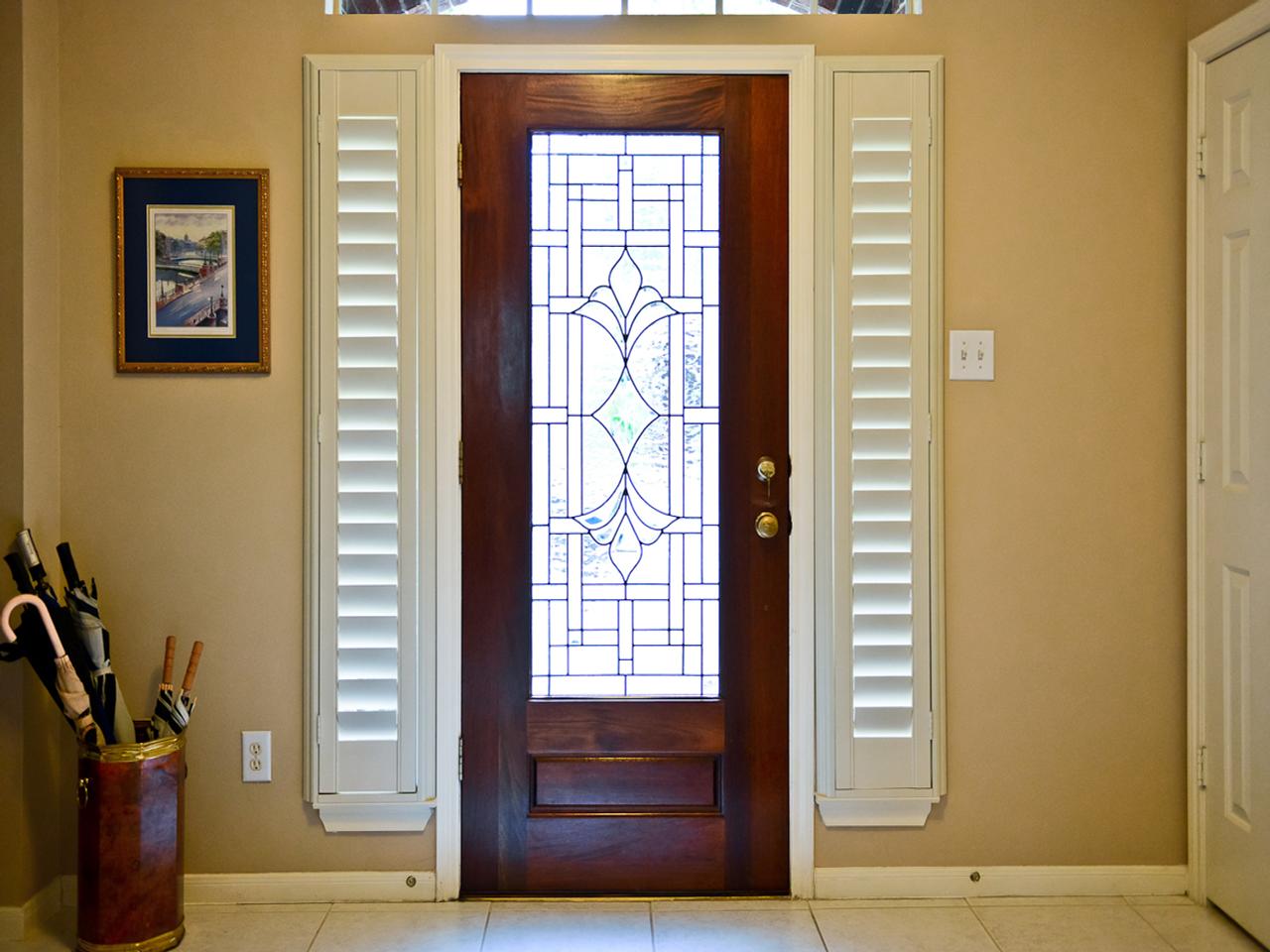 Sidelights with plantation shutters