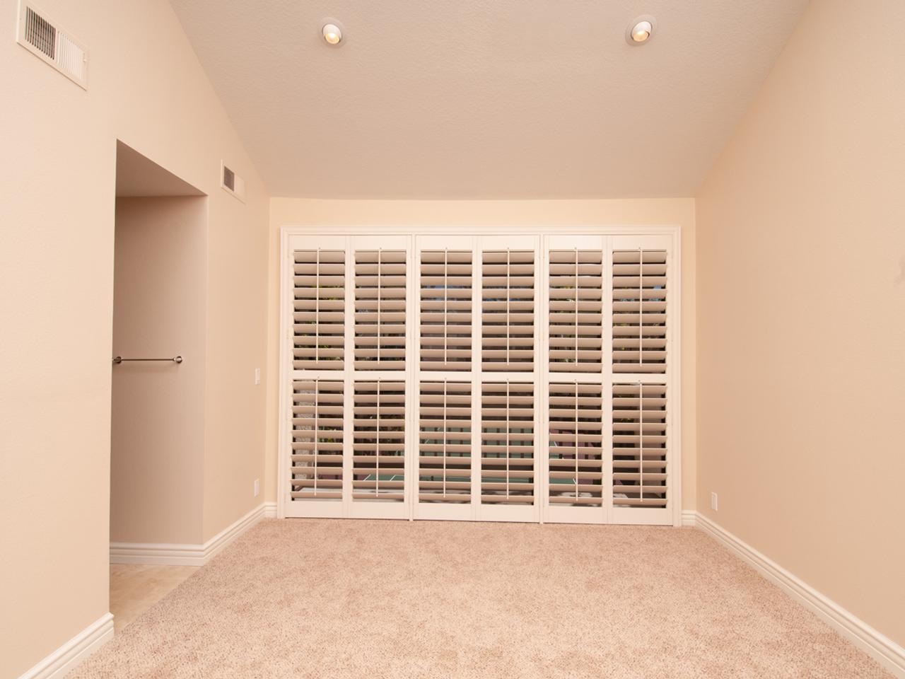 Sliding glass doors with interior shutters