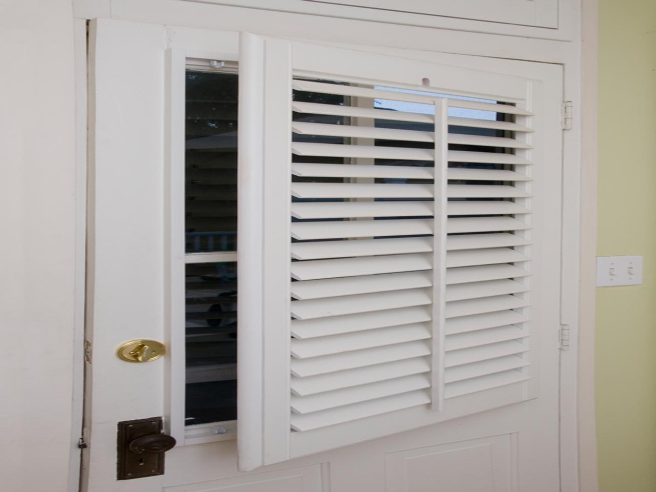 Shutters on top half of door