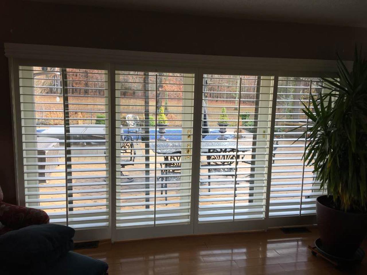 Bypass Classic Shutters on sliding glass door