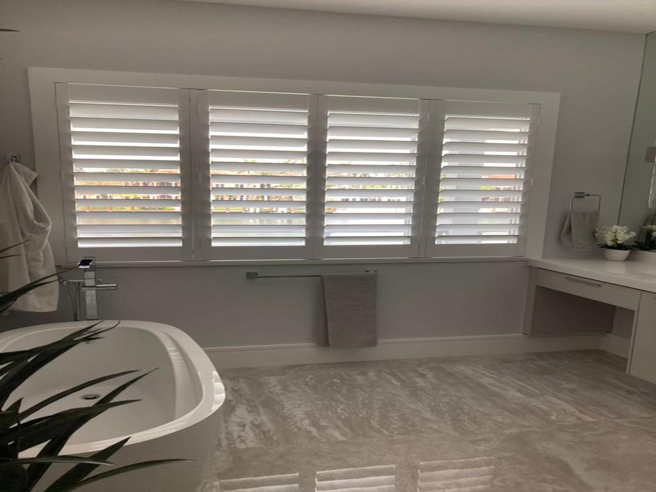 Shutters in a bathroom