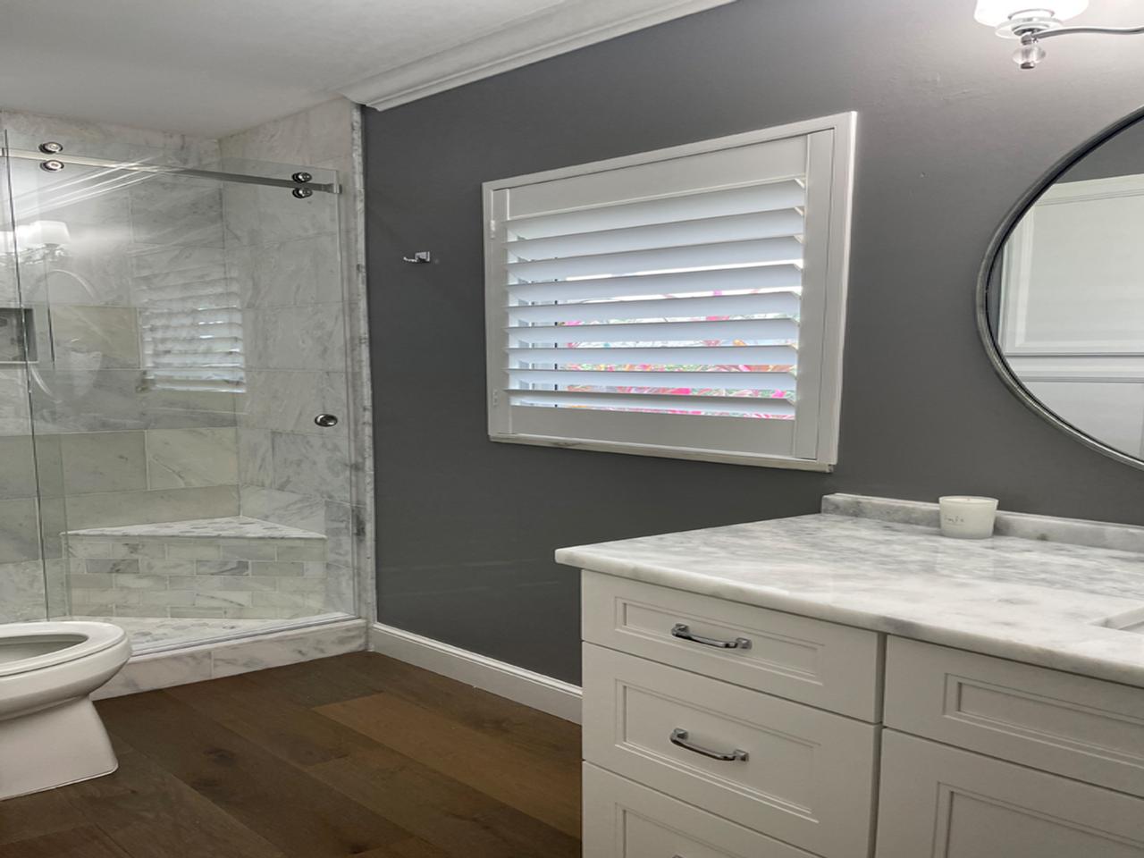 Bathroom with shutters