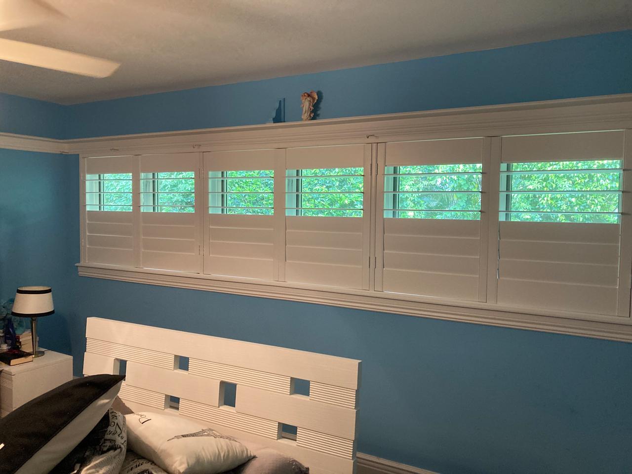 Louverwood shutters on windows