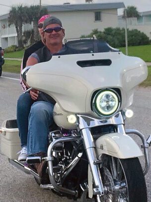 Bill Turner on his Harley Davidson