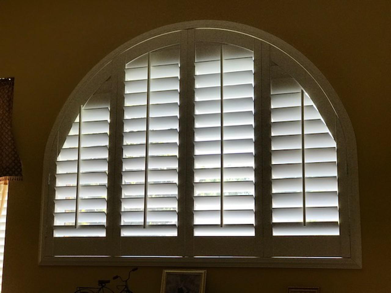 closeup interior window shutters