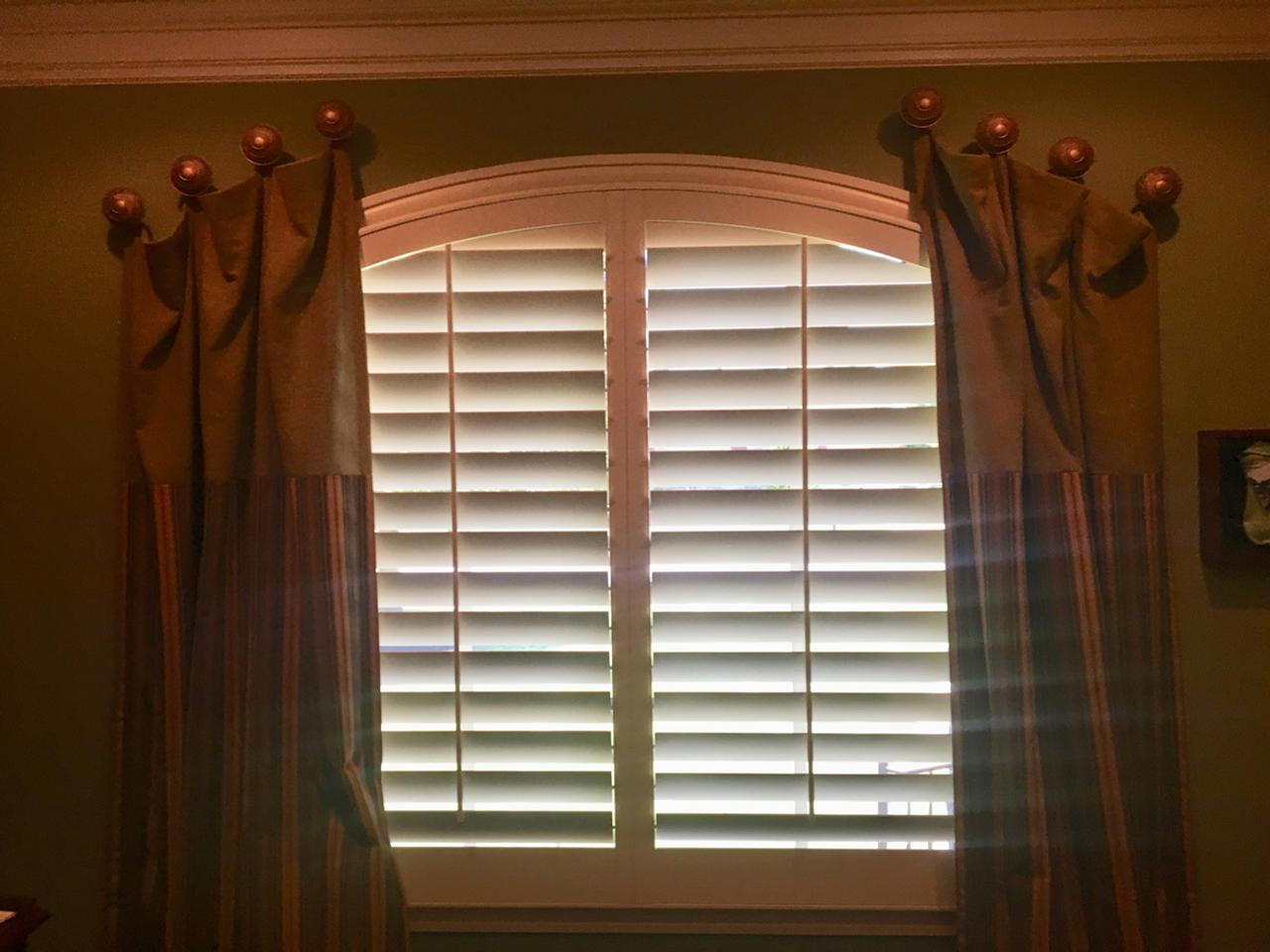 closeup interior window shutters