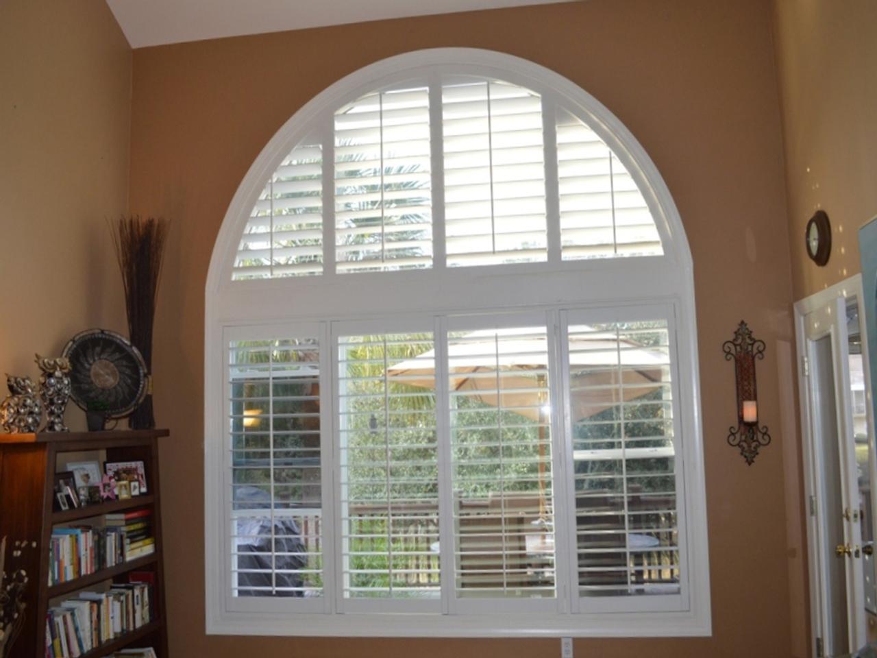 closeup interior window shutters