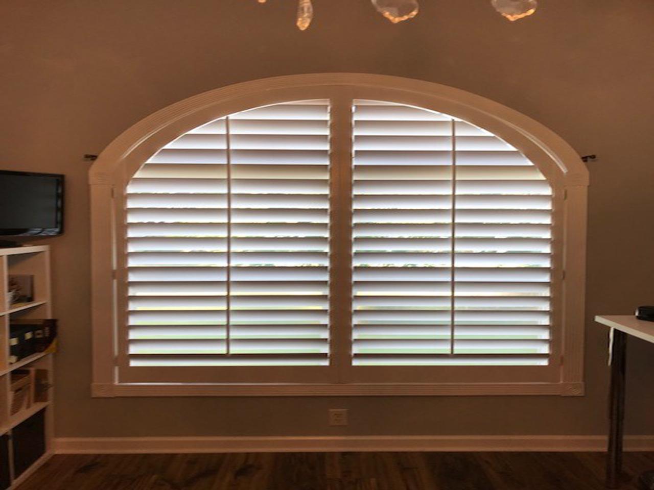 closeup interior window shutters