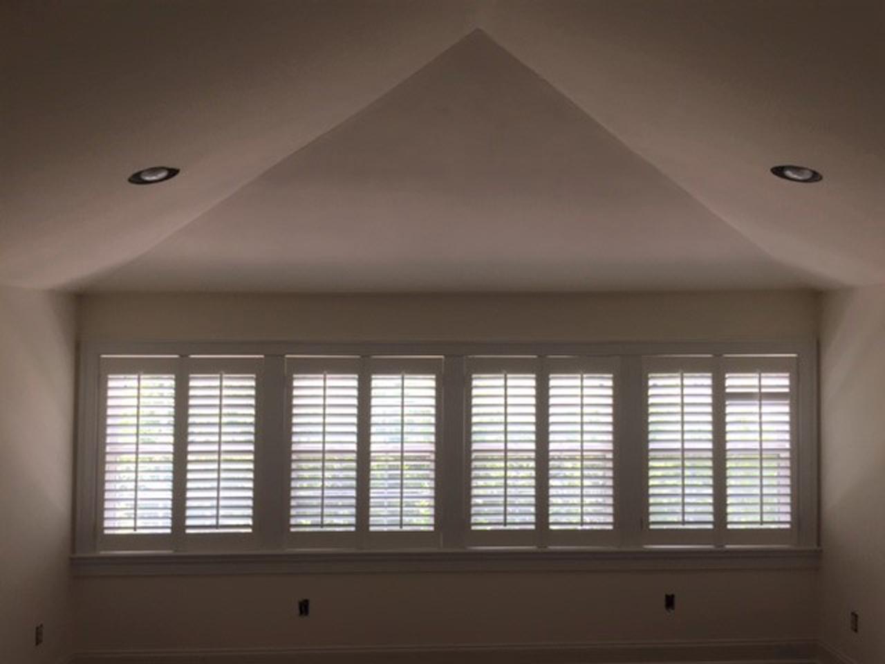 closeup interior window shutters