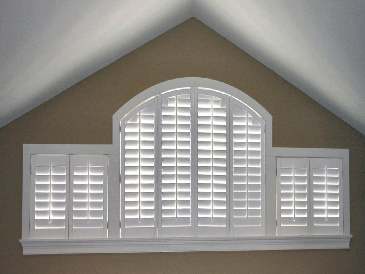 closeup interior window shutters