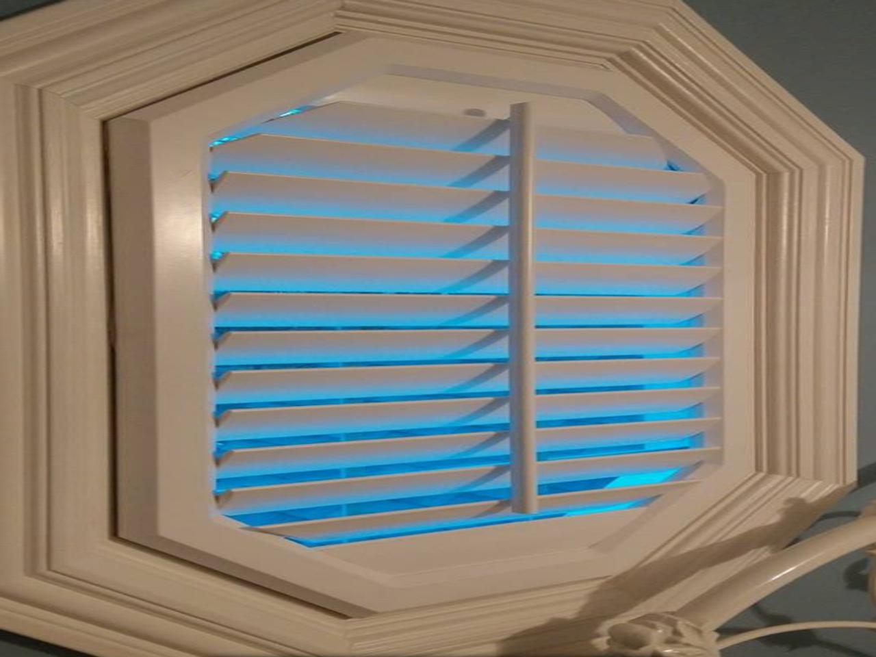 closeup interior window shutters