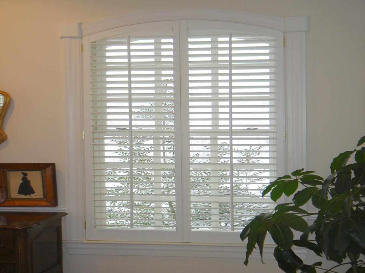 closeup interior window shutters