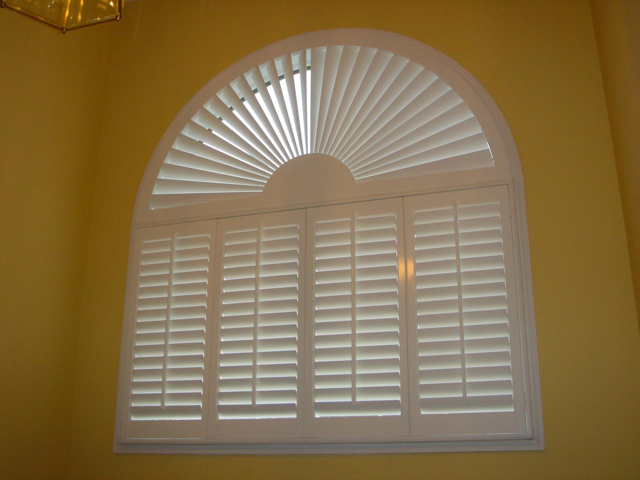 closeup interior window shutters