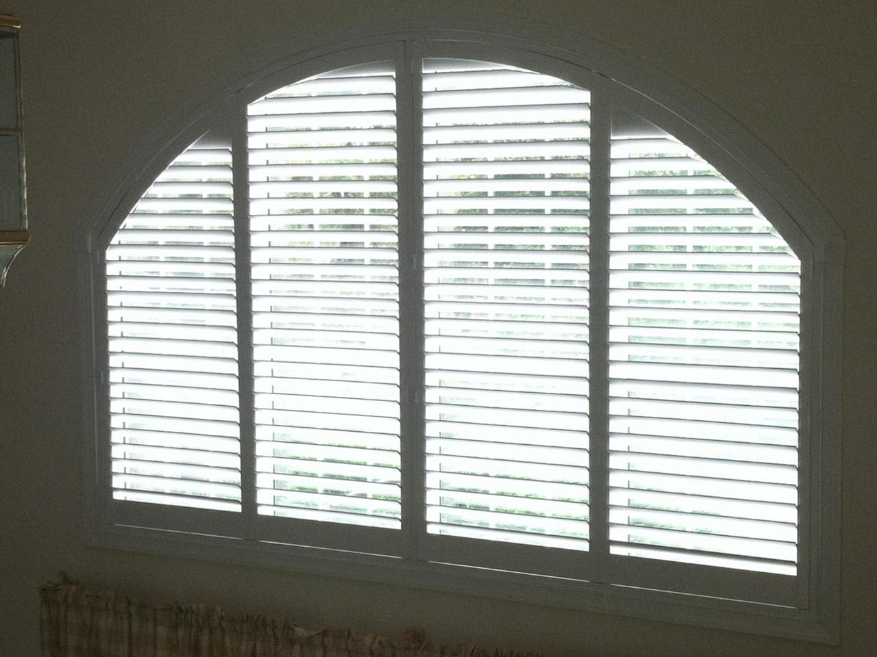 closeup interior window shutters