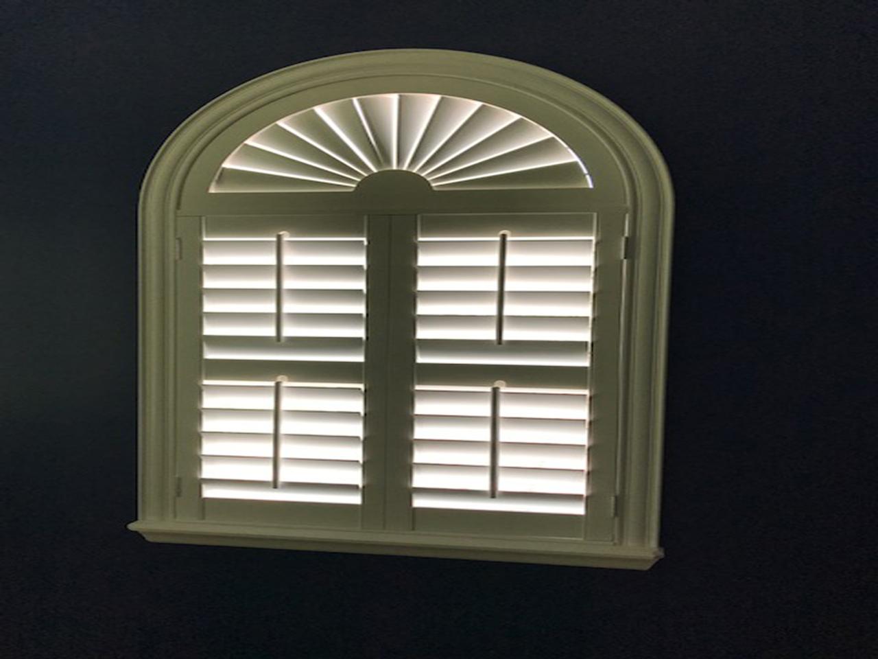 closeup interior window shutters