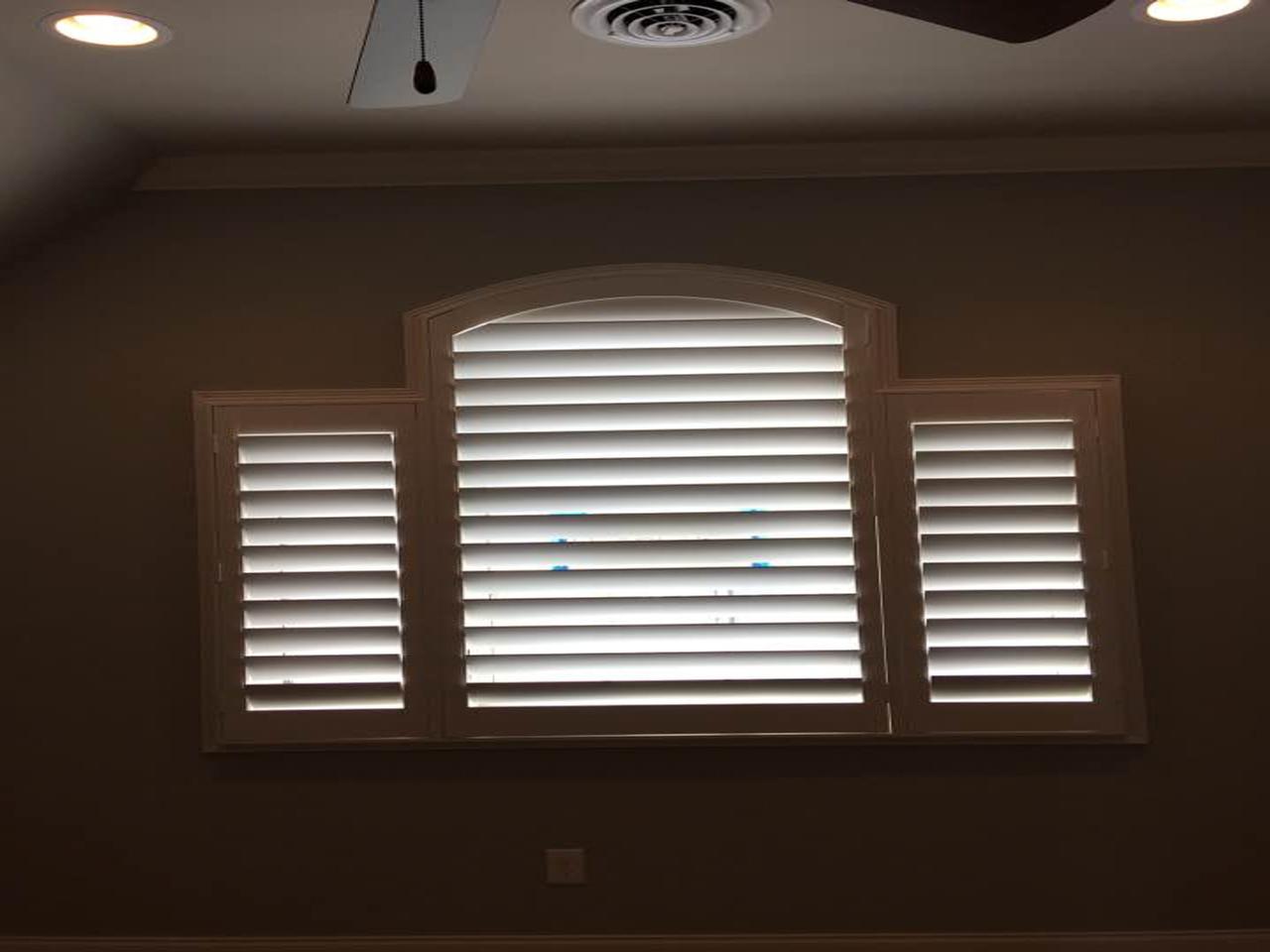 closeup interior window shutters