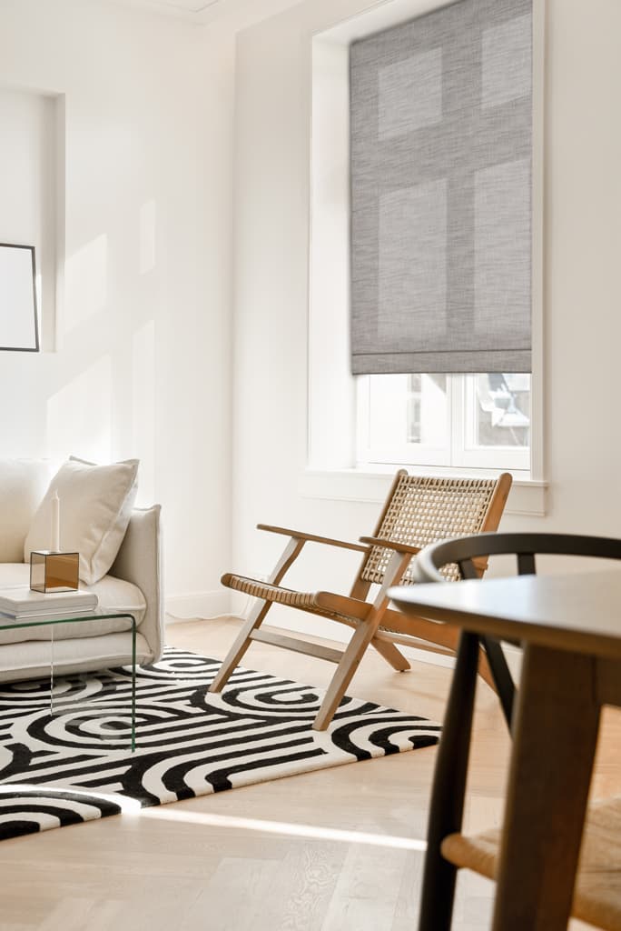 Clemente Cobblestone 2 large living room windows with Silhouette® Window Shadings
