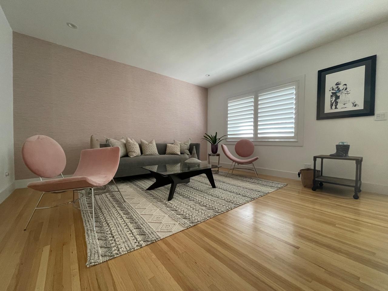 Living room with shutters