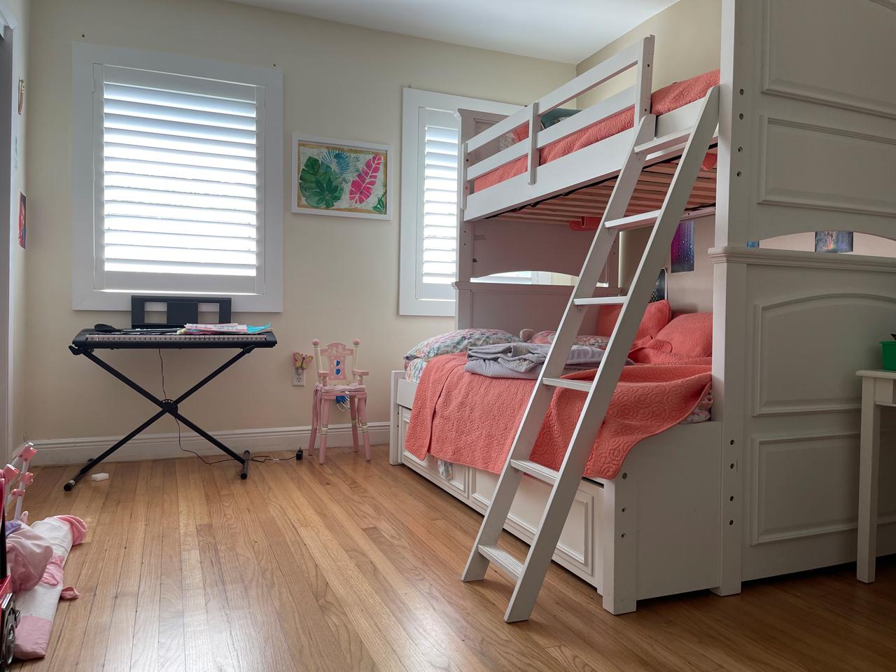 Child's room with interior shutters