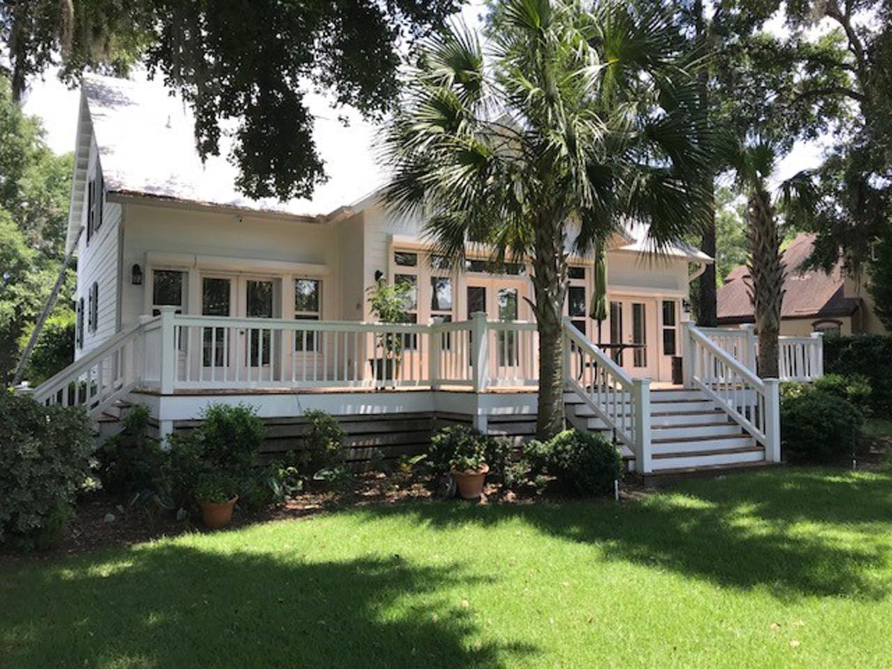 Hurricane shutters on a home