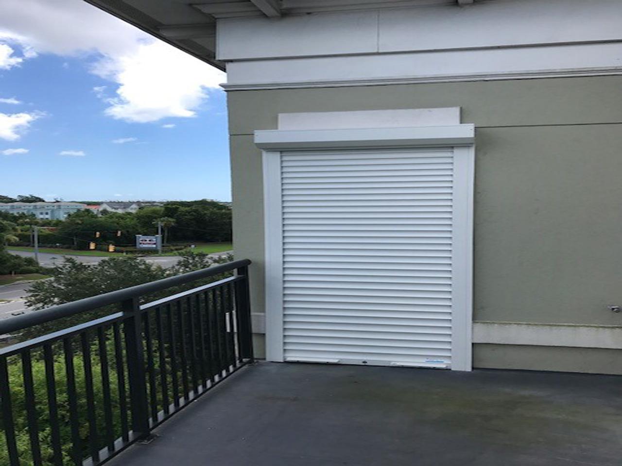 Hurricane shutters on sliding glass doors