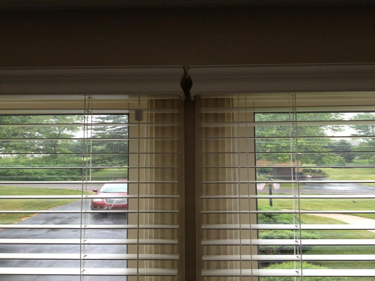 Fauxwood Blinds in a window