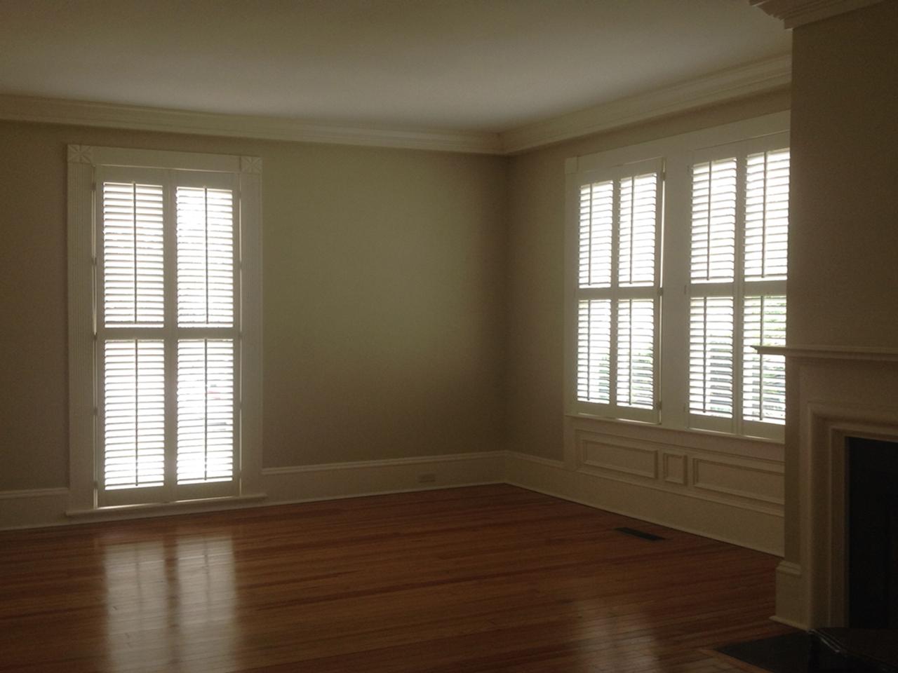 shutters in a living room