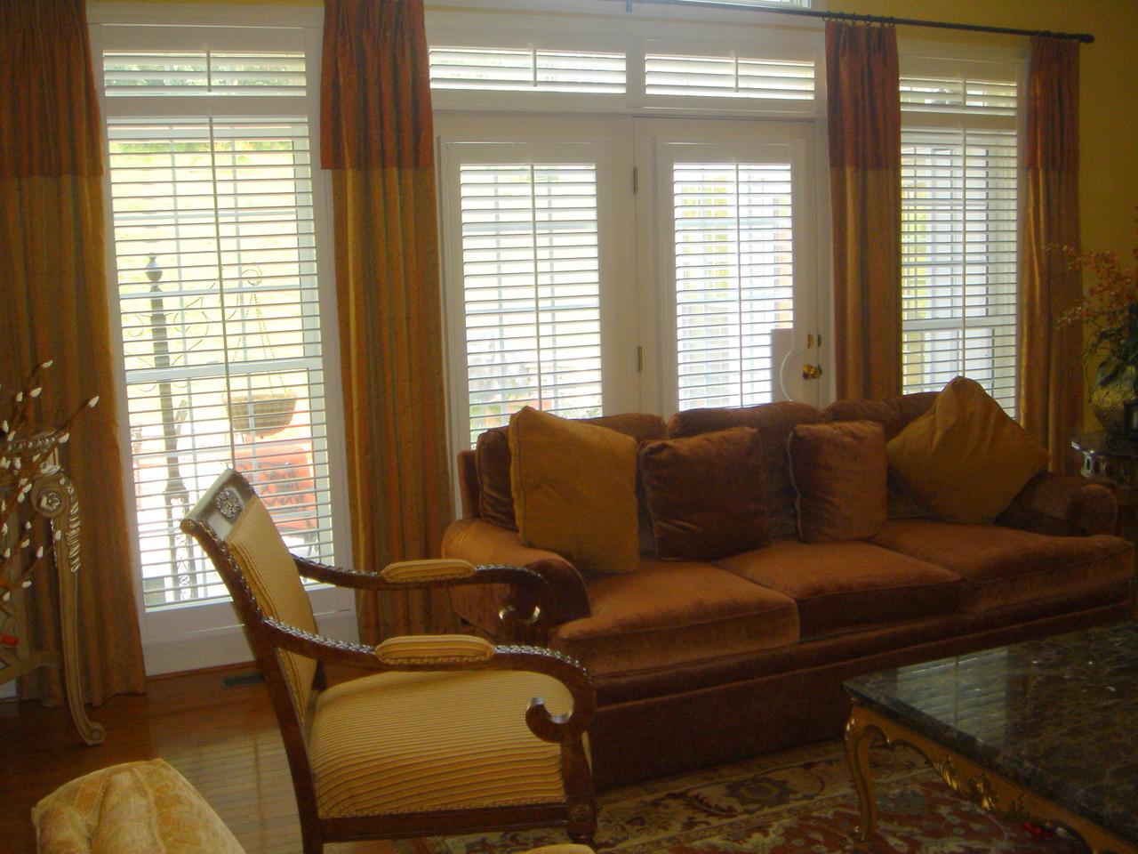 shutters in a living room