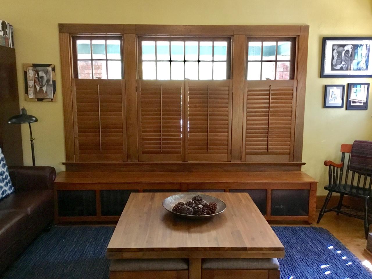 shutters in a living room