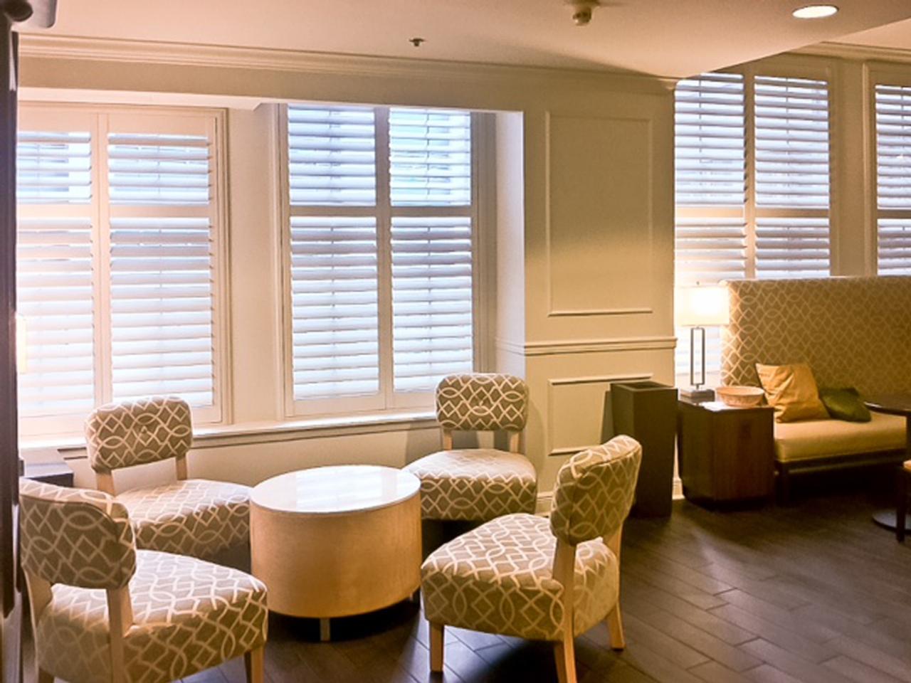 shutters in a living room