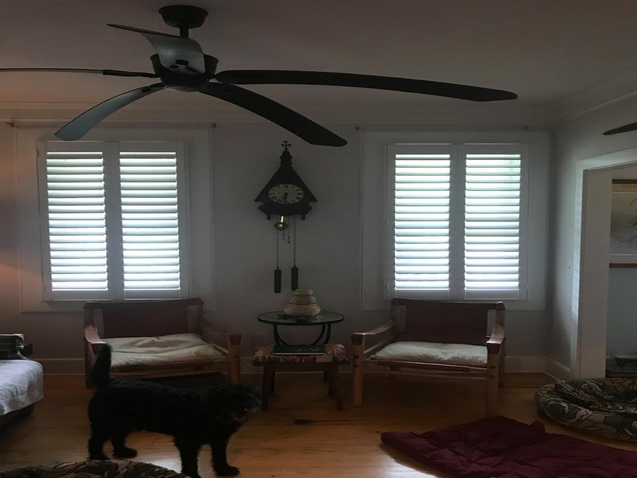 shutters in a living room