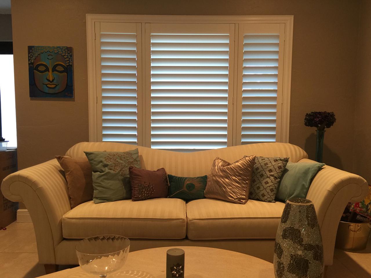 shutters in a living room