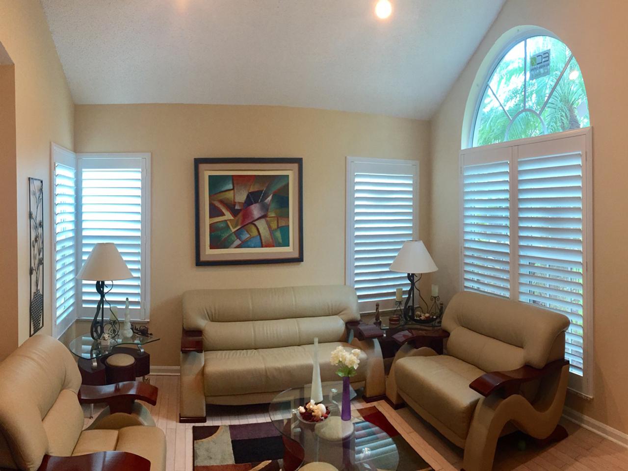 shutters in a living room