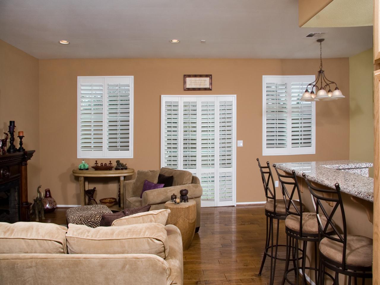 shutters in a living room