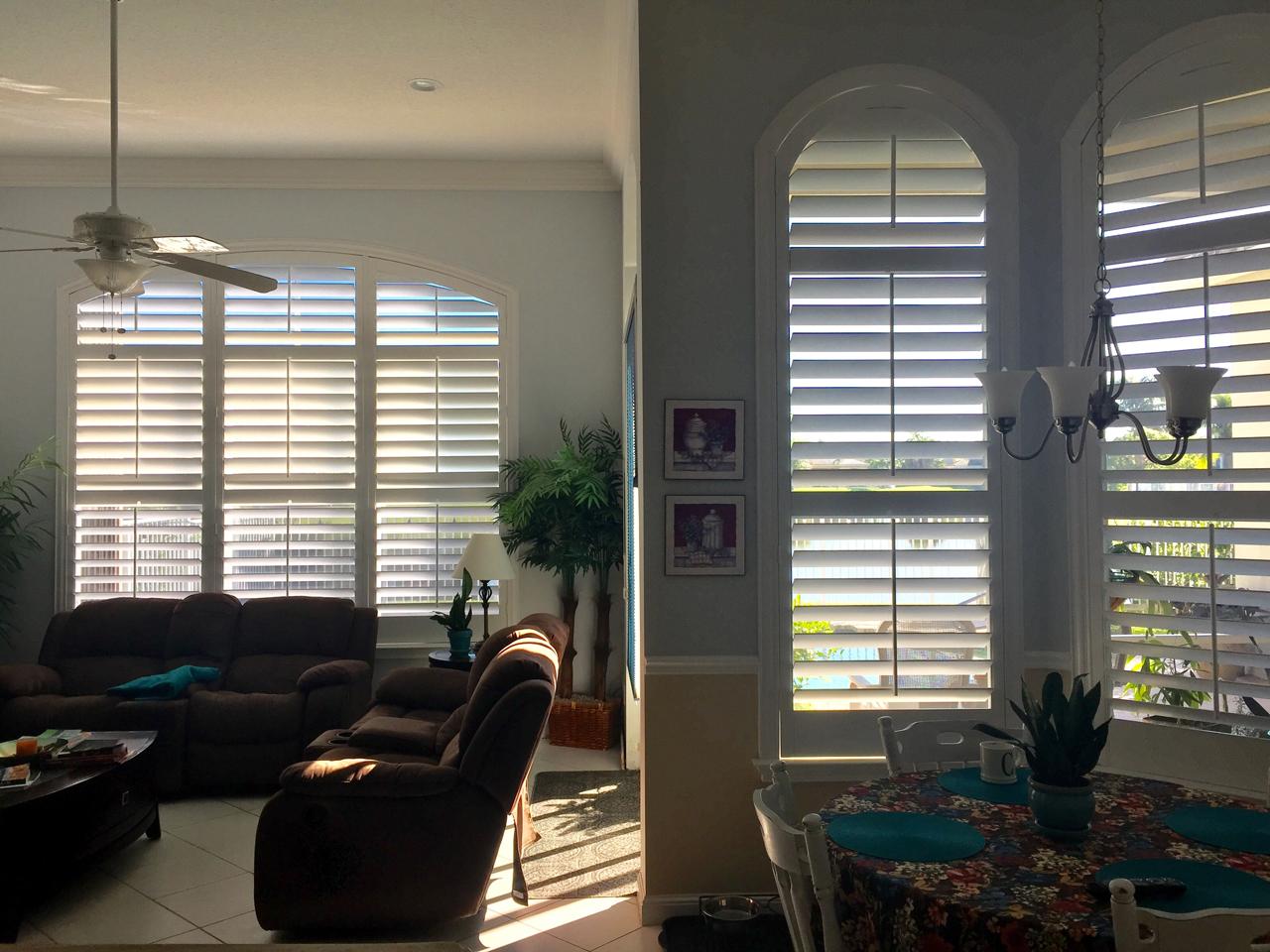 shutters in a living room