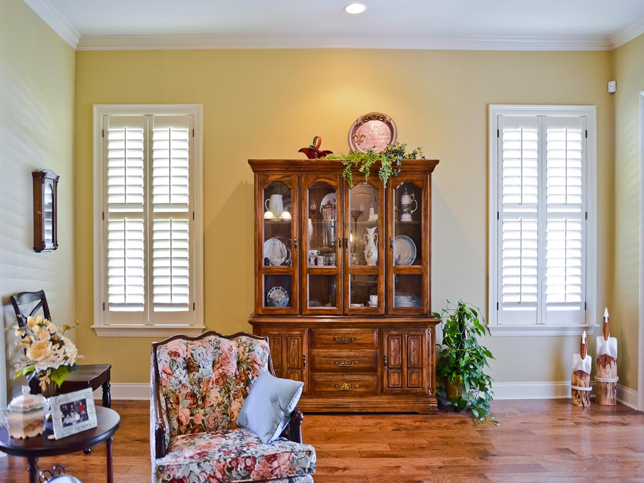 shutters in a living room