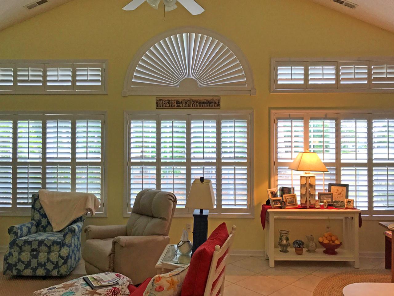 shutters in a living room