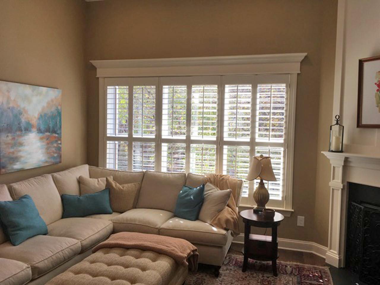 shutters in a living room