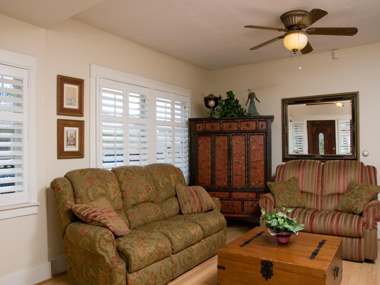 shutters in a living room