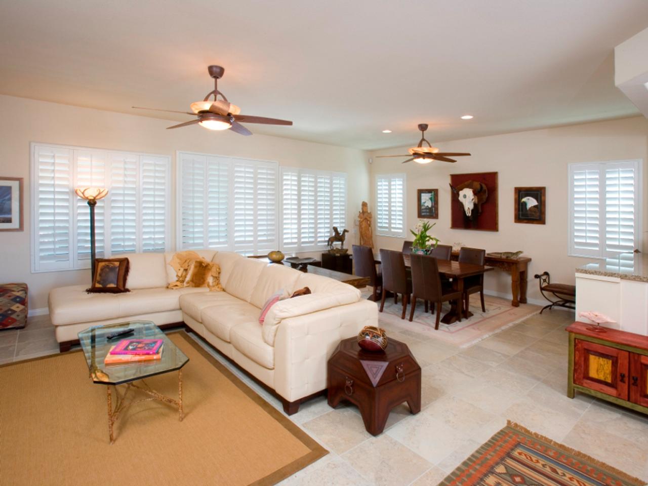 shutters in a living room