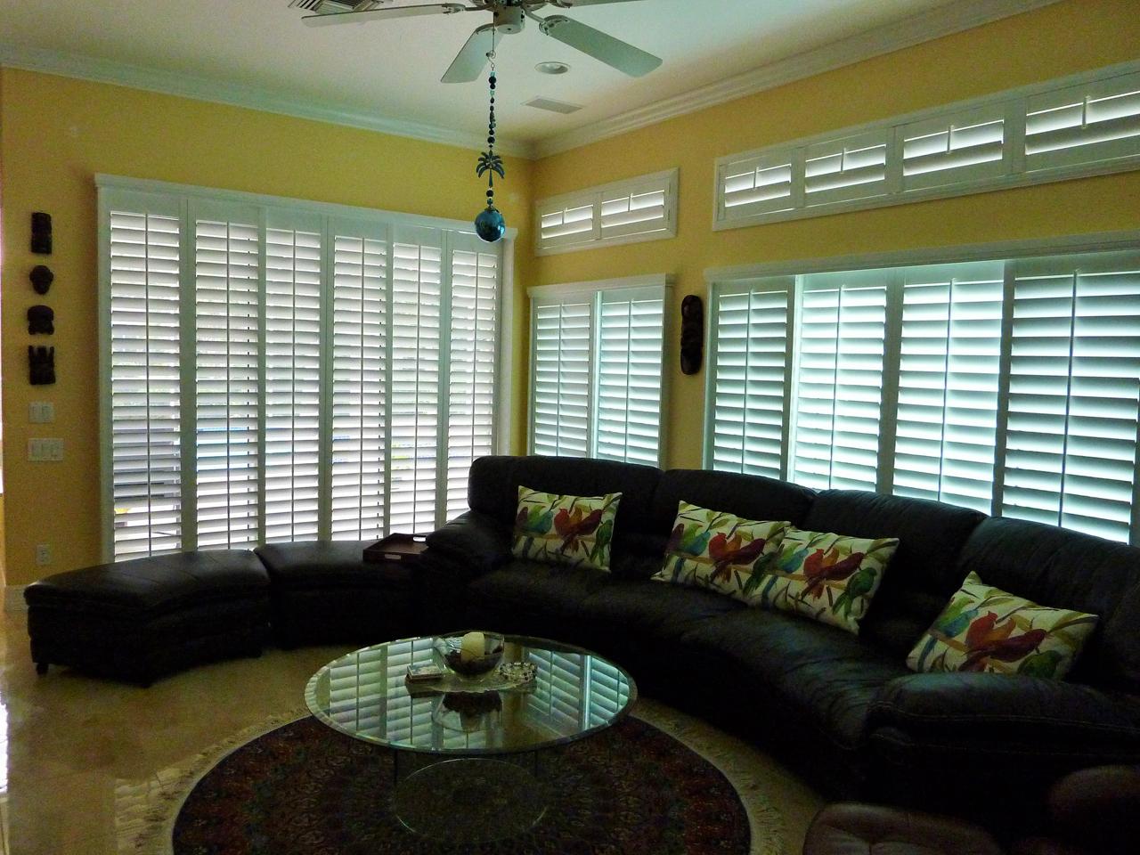 shutters in a living room