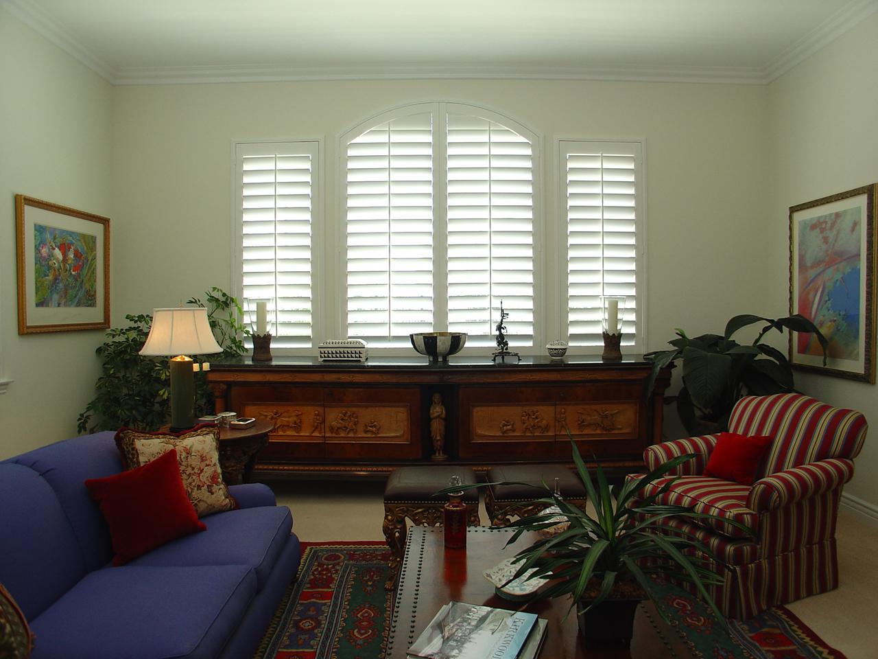 shutters in a living room