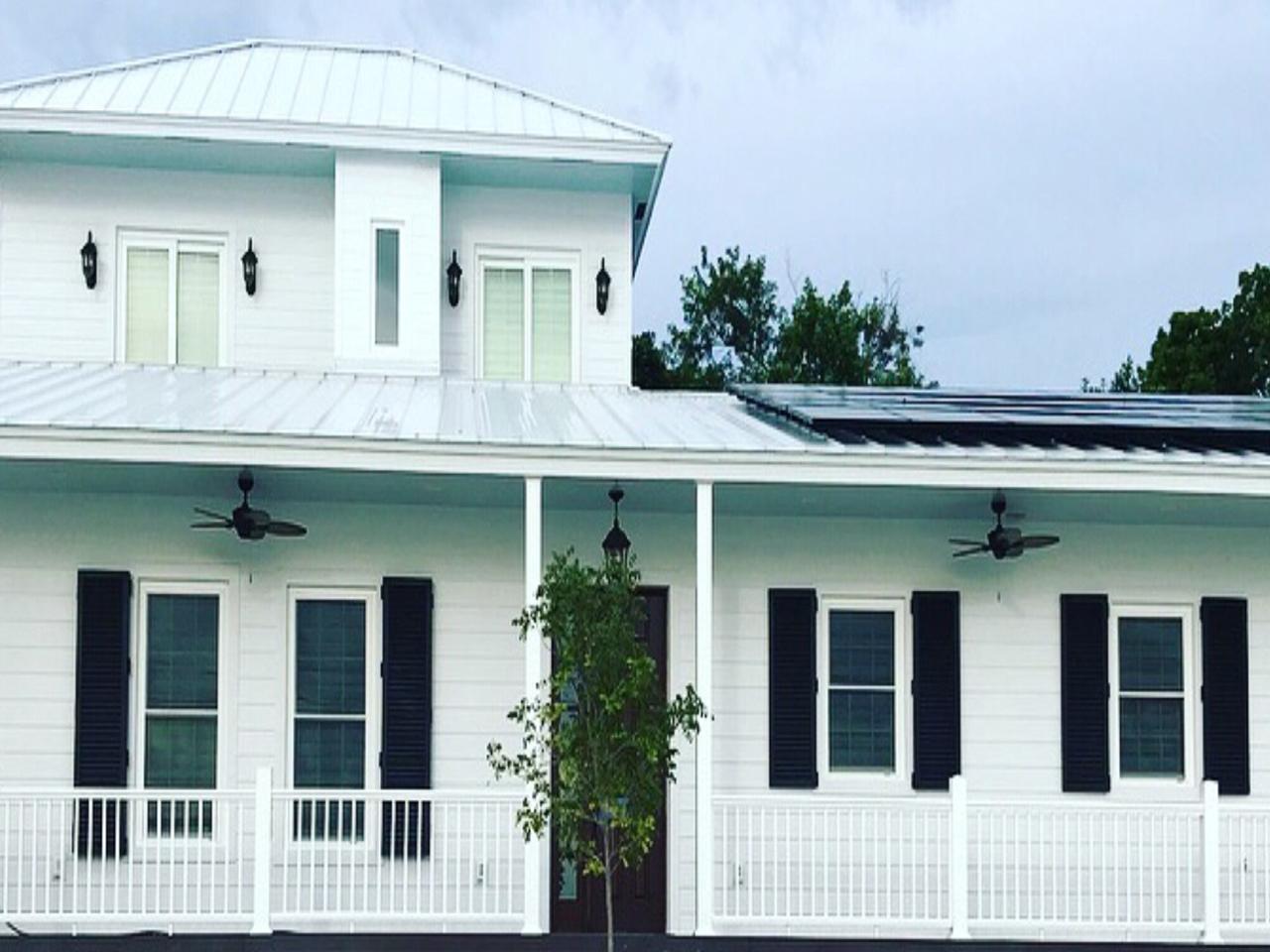 louvered exterior shutters