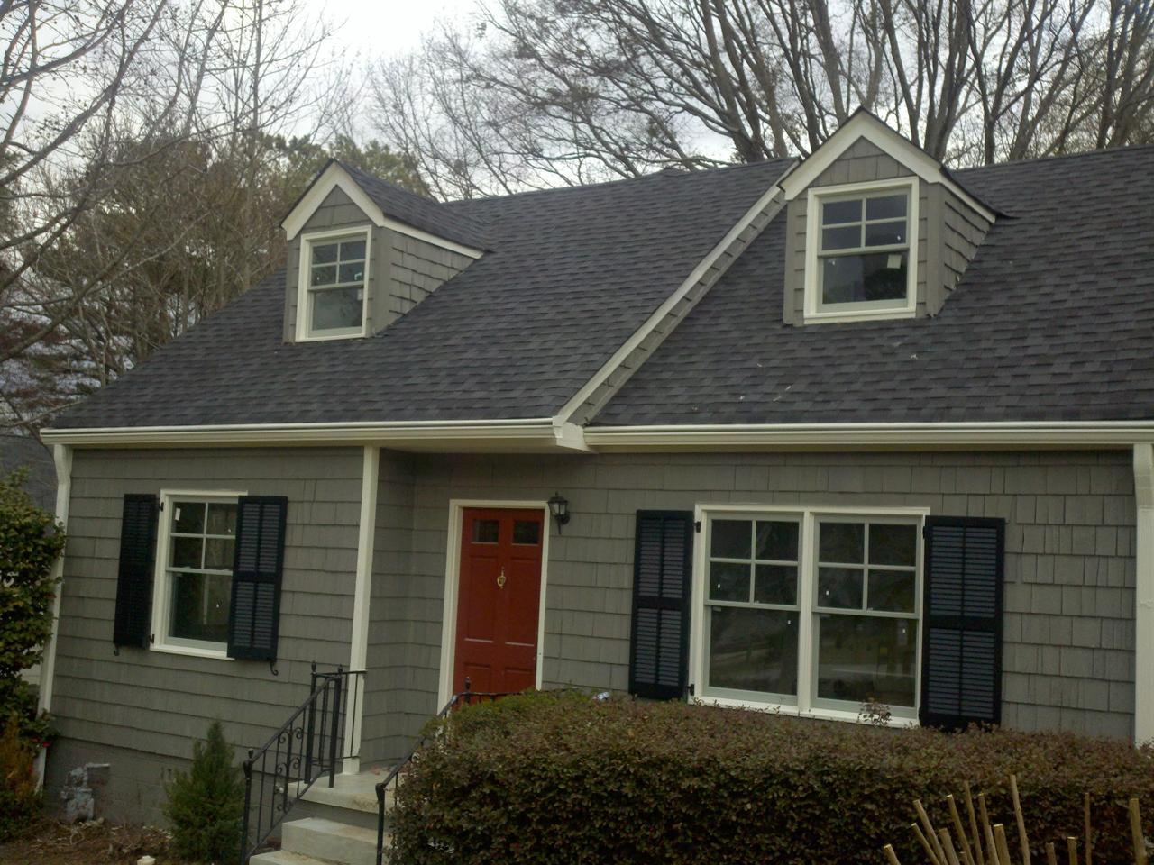 louvered exterior shutters