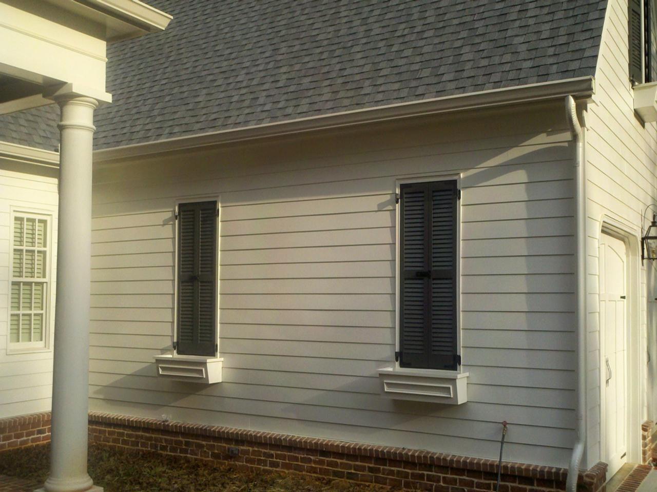 louvered exterior shutters